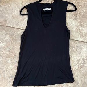 Project Social T Black Tank with cute cutout. Like new!